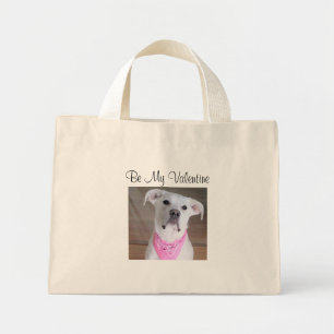 Bolso De Tela Diminuto Perro de cachorro blanco dulce con Bonito de bufan