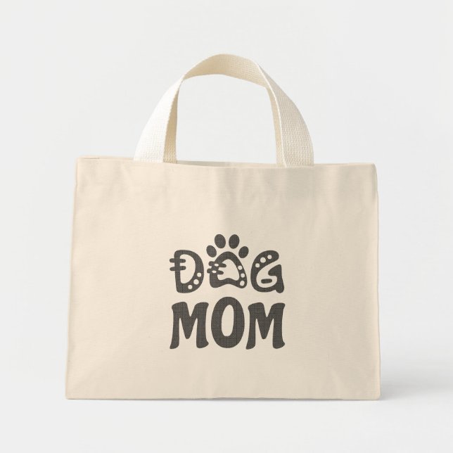 Bolso De Tela Diminuto Perro Mamá (Frente)