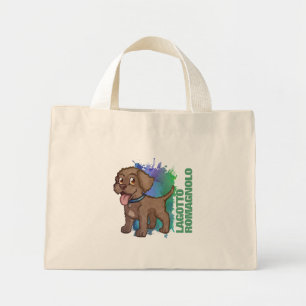 Bolso De Tela Diminuto Perro picante Personalizado de Brown Lagotto Romag