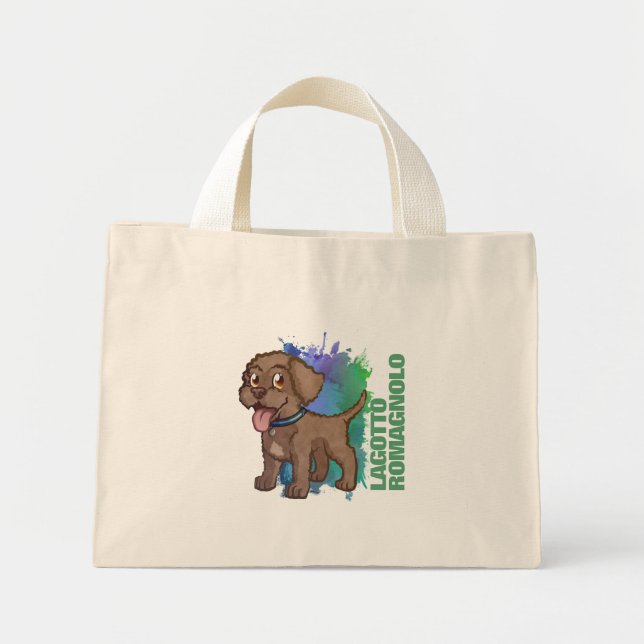 Bolso De Tela Diminuto Perro picante Personalizado de Brown Lagotto Romag (Frente)