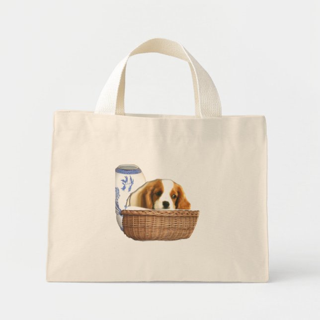 Bolso De Tela Diminuto Perros de Cachorro (Frente)