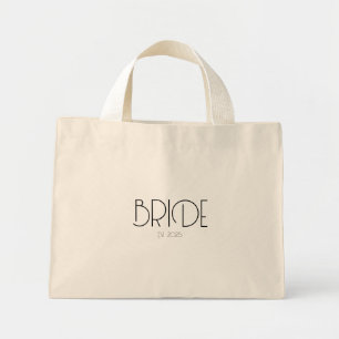 Bolso De Tela Diminuto Personalizable Novia Tote Bag