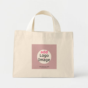Bolso De Tela Diminuto Personalizable profesional Business Dusty Rosa Hue