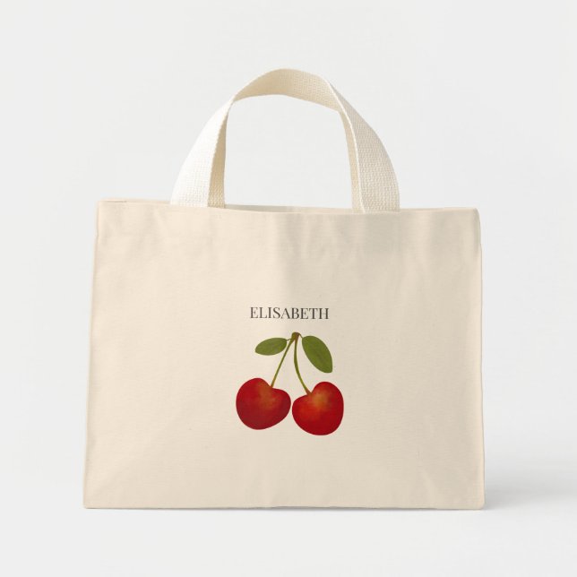 Bolso De Tela Diminuto Personalizado de nombres personalizado de frutos d (Frente)
