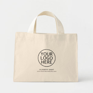 Bolso De Tela Diminuto Personalizado del logotipo comercial y del sitio w
