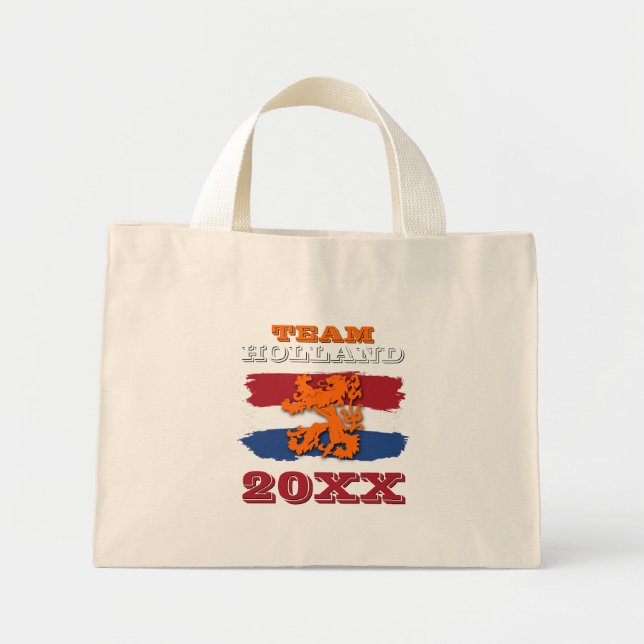 Bolso De Tela Diminuto Personalizado Equipo de León Naranja de bandera ho (Frente)