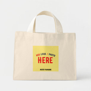BOLSO DE TELA DIMINUTO PERSONALIZADO MODERNO ELEGANTE PASTEL AMARILLO MAR