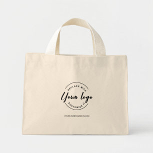 Bolso De Tela Diminuto Personalizado simple El logotipo de su empresa aqu