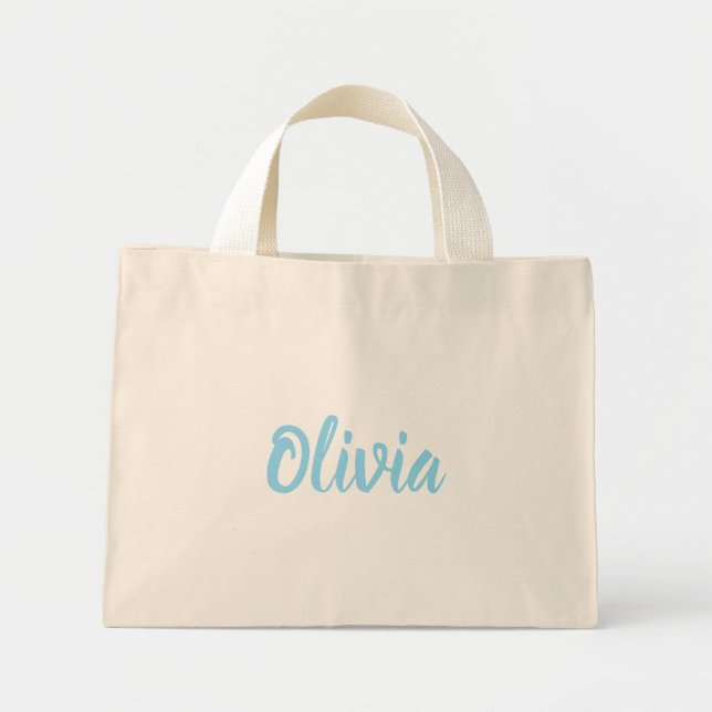 Bolso De Tela Diminuto Personalized Script Name Tote Bag (Frente)