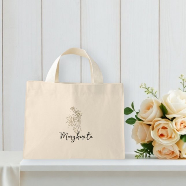Bolso De Tela Diminuto personalized tote bags with flowers  (Subido por el creador)
