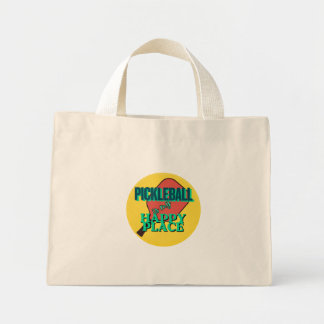 Bolso De Tela Diminuto Pickleball es el humor de mi lugar feliz