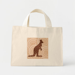 Bolso De Tela Diminuto Pintura de punto canguro aborigen