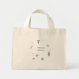 Bolso De Tela Diminuto Planta un diseño de reforestación de árboles Mini