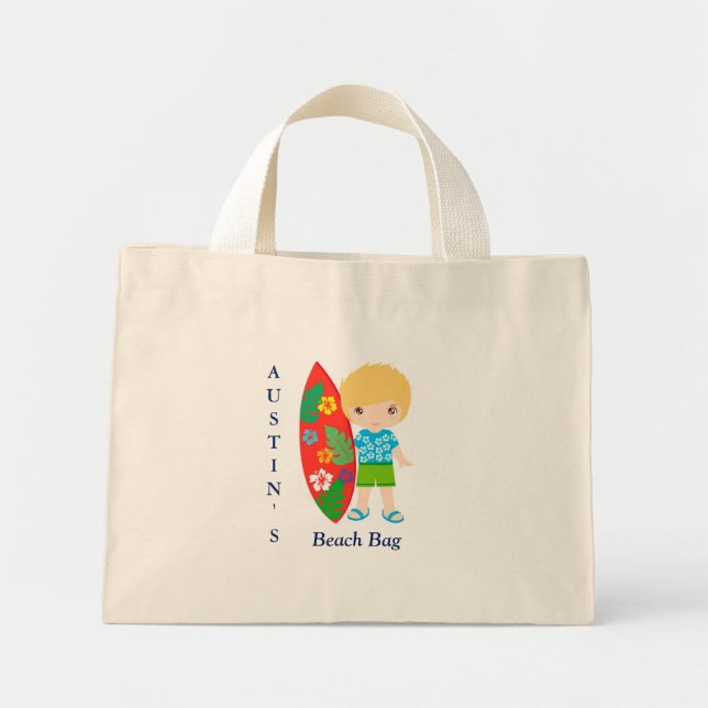 Bolso De Tela Diminuto Playa (Frente)