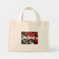 Poinsettia Chistmas Mini Tote
