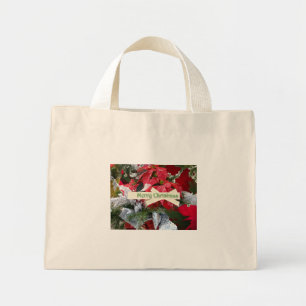 Bolso De Tela Diminuto Poinsettia Chistmas Mini Tote