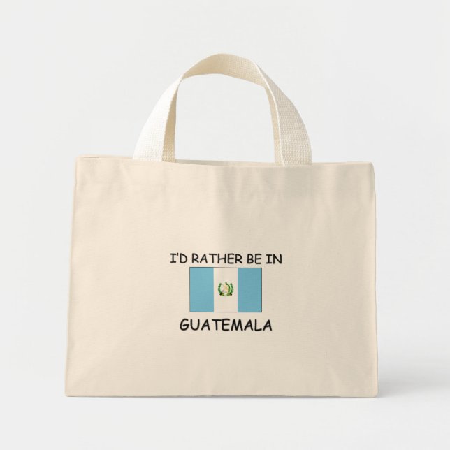 Bolso De Tela Diminuto Prefiero estar en Guatemala (Frente)