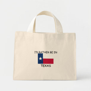 Bolso De Tela Diminuto Prefiero estar en Texas