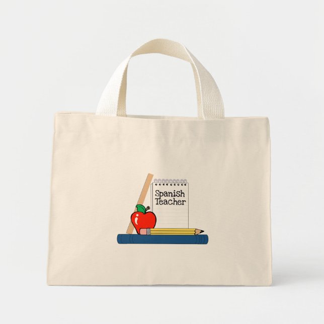 Bolso De Tela Diminuto Profesor de español (bloc de notas) (Frente)