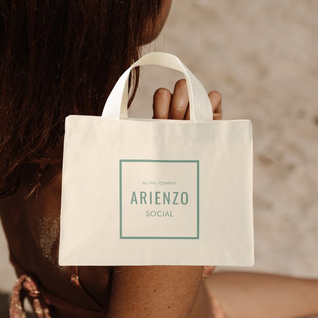 Bolso De Tela Diminuto Promoción de los medios sociales Verde azulados re (Subido por el creador)
