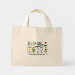 Bolso De Tela Diminuto Pronóstico del tiempo con dicho divertido de golf 