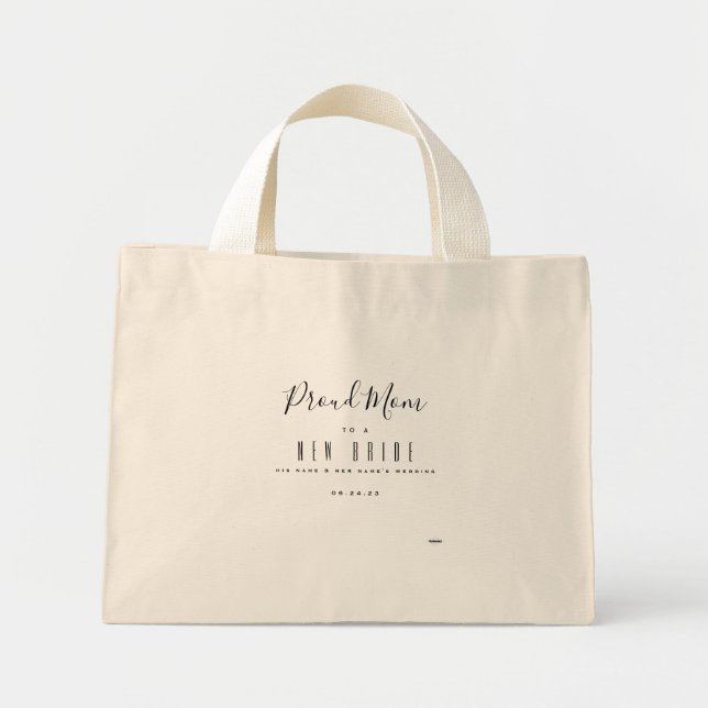 Bolso De Tela Diminuto Proud Mom Personalized Tote HAMbyWG (Frente)