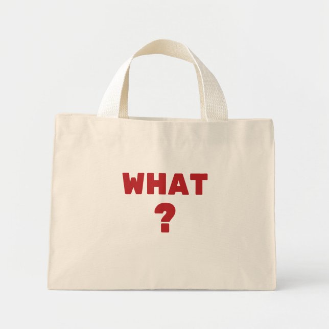 Bolso De Tela Diminuto ¿Qué? (Frente)