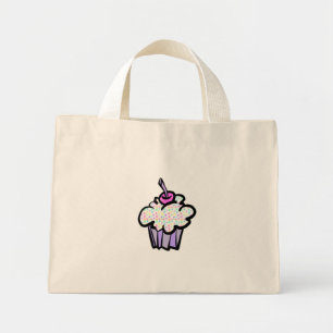 Bolso De Tela Diminuto quequitos de puntos pastel
