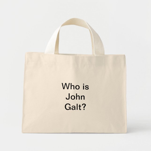 Bolso De Tela Diminuto ¿Quién es John Galt?Bolso (Frente)