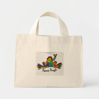 Bolso De Tela Diminuto Ranas de paz
