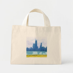 Bolso De Tela Diminuto Rascacielos de Chicago cepillados al aire