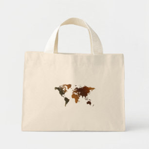 Bolso De Tela Diminuto Regalo del Diseñador de mapas del mundo antiguo