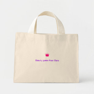 Bolso De Tela Diminuto Reina de belleza del tote de Marte