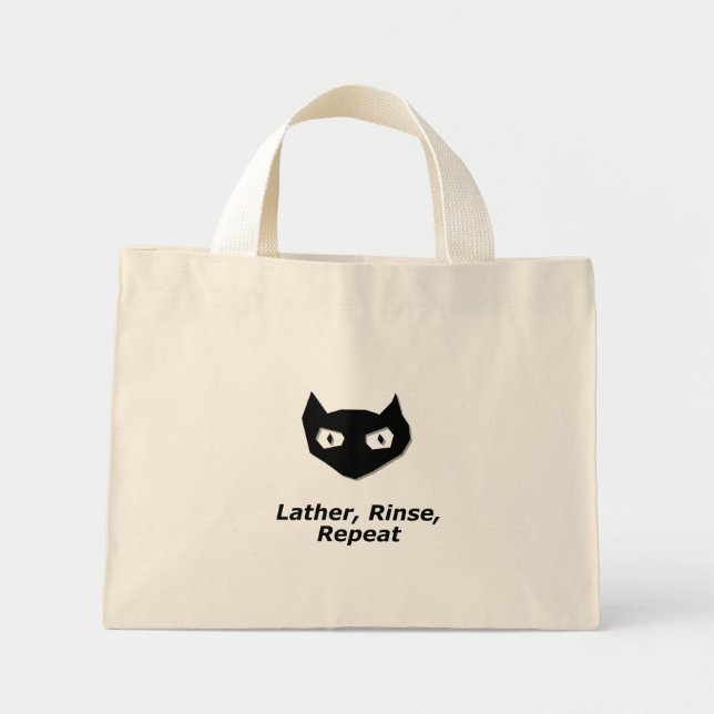 Bolso De Tela Diminuto Repetición de la rejilla de cuarzo de la caja del  (Frente)