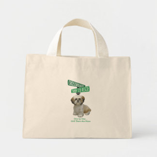 Bolso De Tela Diminuto Rescate entre Shih Tzu