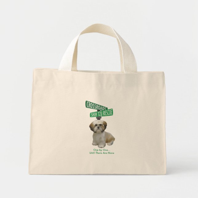 Bolso De Tela Diminuto Rescate entre Shih Tzu (Frente)