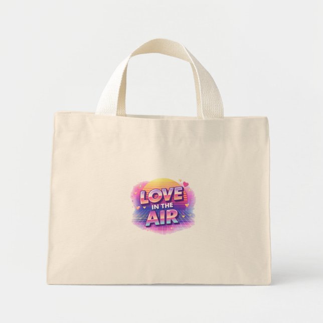 Bolso De Tela Diminuto  Retro 80's Love In The Air Valentine Lover Candle (Frente)