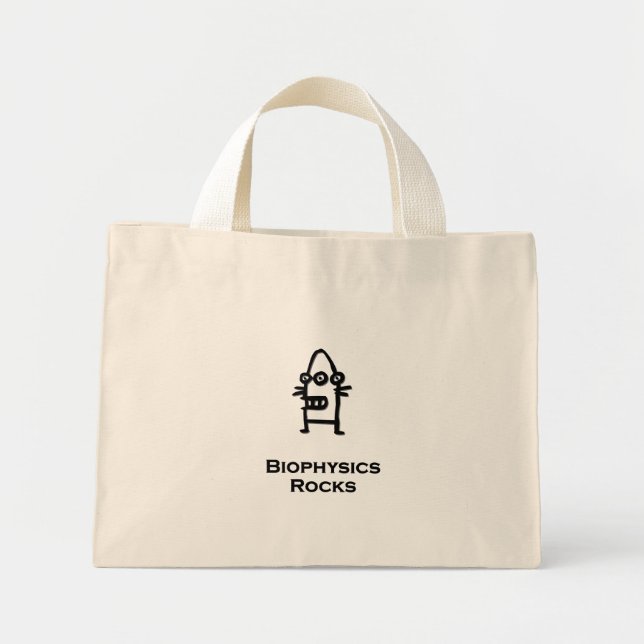 Bolso De Tela Diminuto Rocas biofísicas de bots oculares (Frente)