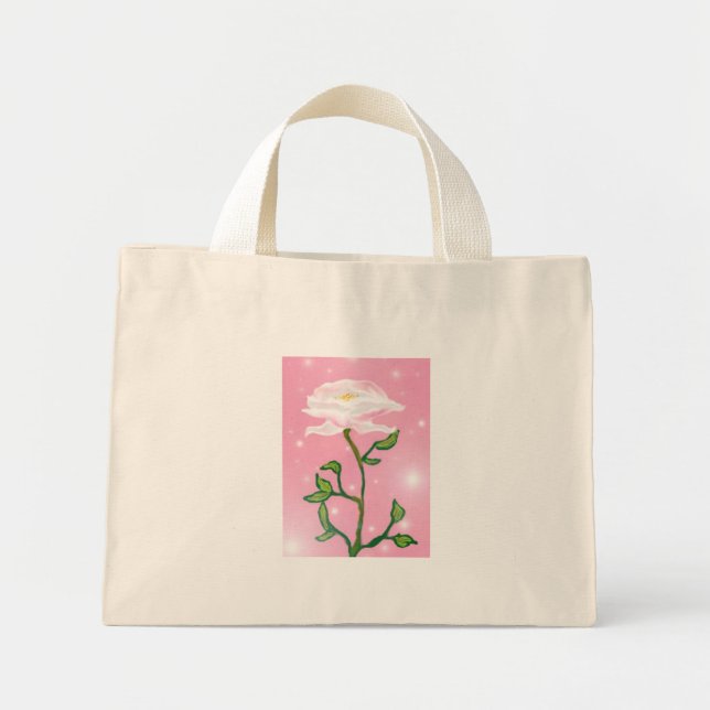 Bolso De Tela Diminuto Rosa por una madre (Frente)