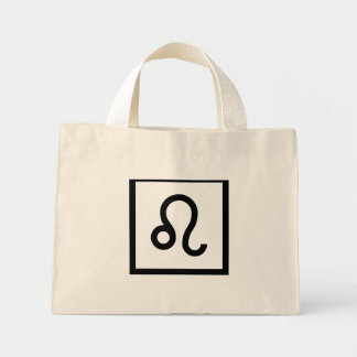 Bolso De Tela Diminuto Rótulo Leo Zodiac