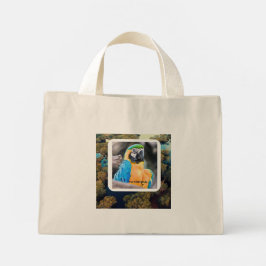 Bolso De Tela Diminuto Sacola Mini Arara