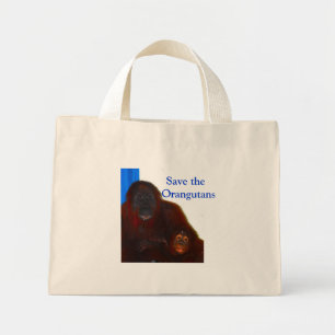 Bolso De Tela Diminuto Salven a los Orangutans