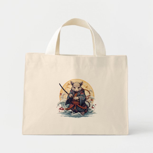 Bolso De Tela Diminuto Samurai Rat Women's  Tote Bags (Frente)