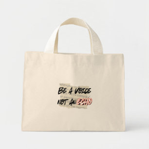 Bolso De Tela Diminuto Sé una voz, no un eco.w