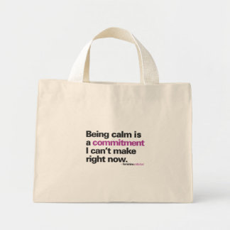 Bolso De Tela Diminuto Ser tranquilo es...Bolso de tela