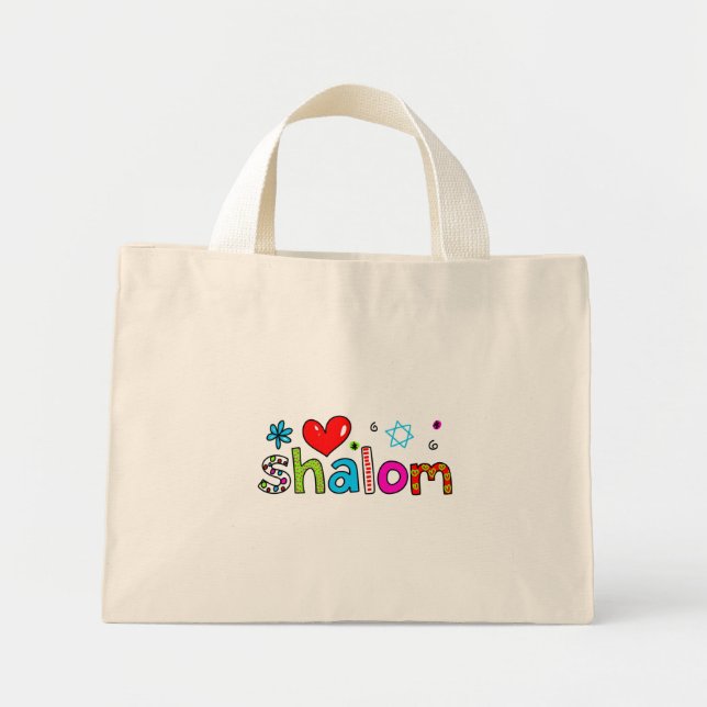 Bolso De Tela Diminuto Shalom (Frente)