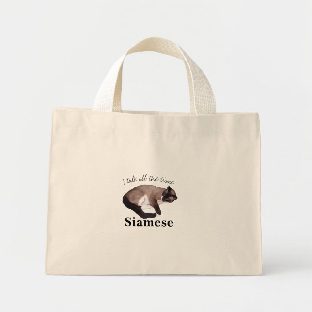 Bolso De Tela Diminuto siamés (Frente)