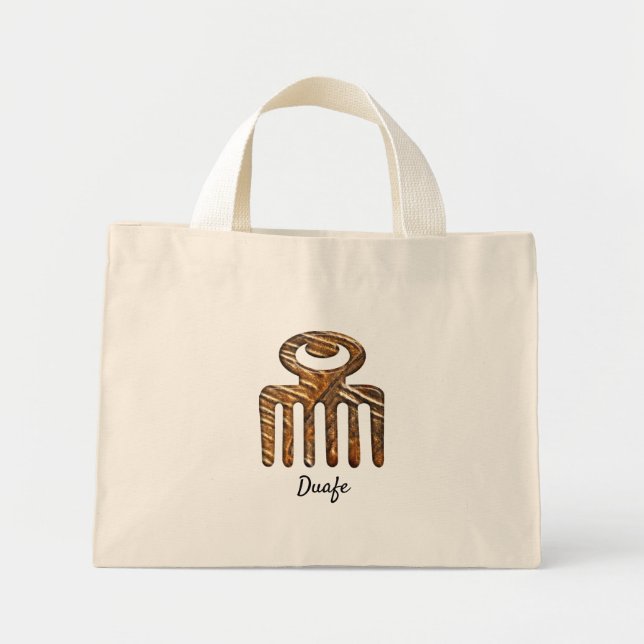 Bolso De Tela Diminuto Símbolo adinkra africano étnico duafe (Frente)