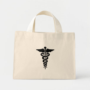 Bolso De Tela Diminuto Símbolo médico Caduceo