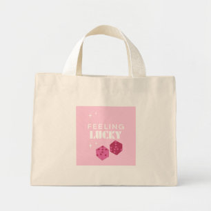 Bolso De Tela Diminuto Sintiéndose afortunado, Chica afortunado, Chica má